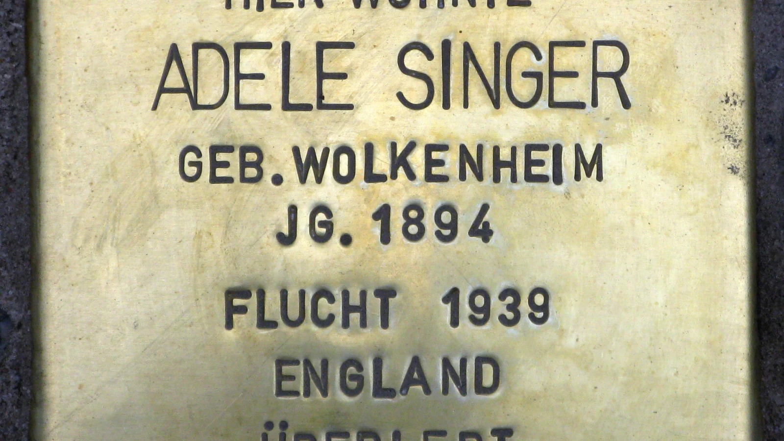 Stolperstein für Adele Singer, Essener Straße 24, Berlin-Moabit