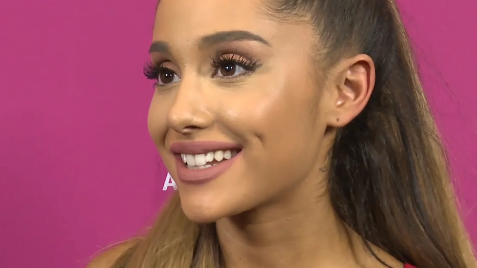 Grande being interviewed by Pure Dope magazine