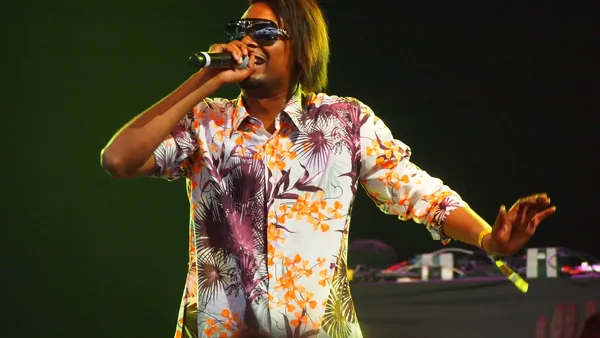 Detroit MC Danny Brown performs Thursday evening at Bonnaroo in Manchester, Tennessee.
