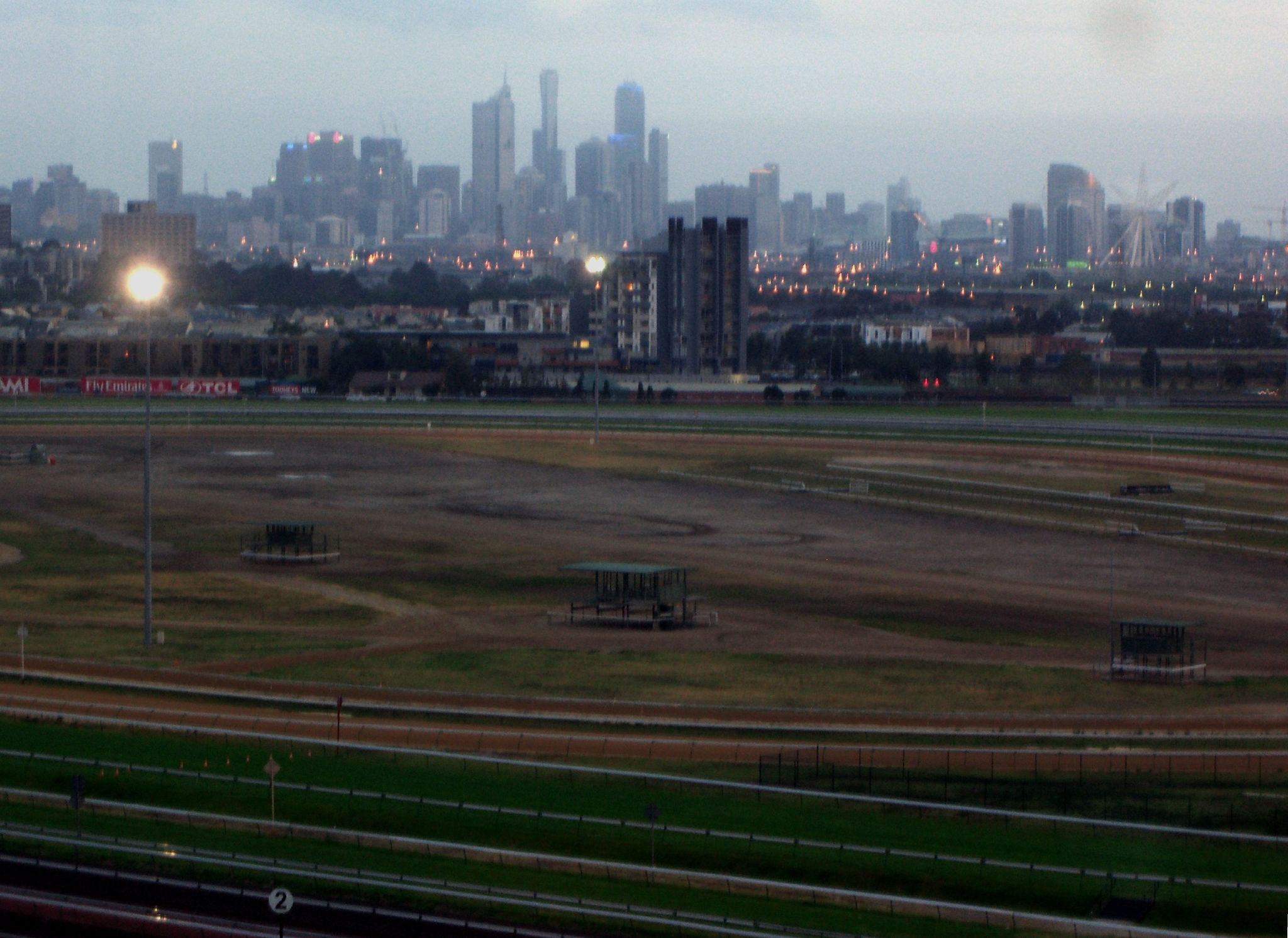 Flemington Racecourse with Melbourne in the background, photographed in 2007. Used as venue context only, not as a photograph of Good Things Festival or its 2026 lineup.