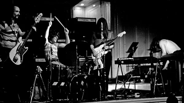 The German rock band "Can" performing in der Mushalle Hamburg, 1972.