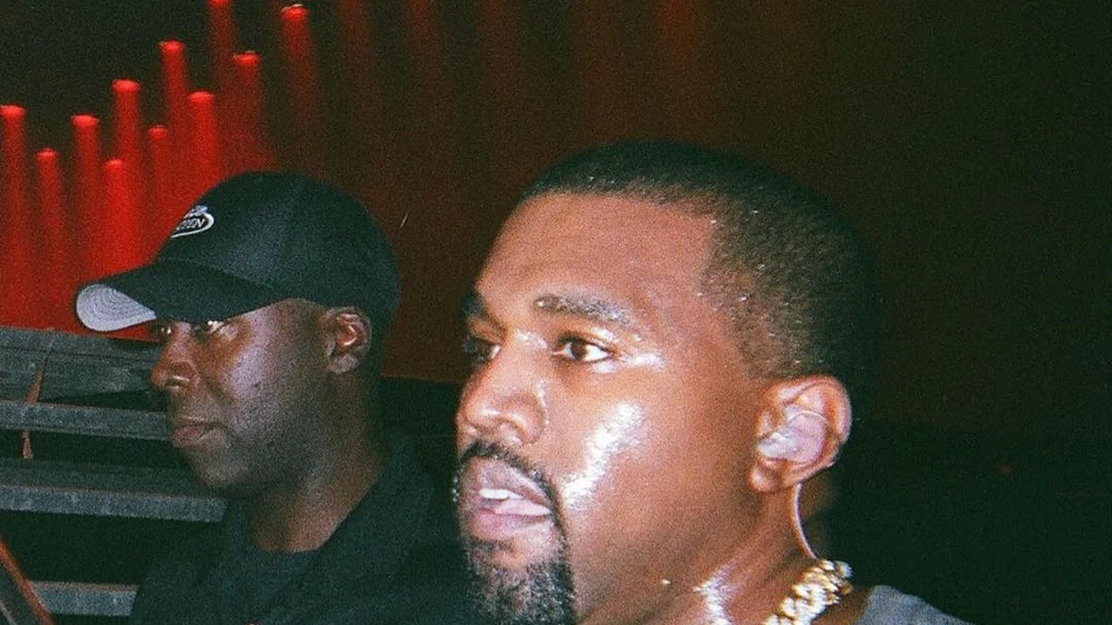 Kanye West, backstage, during the Saint Pablo Tour