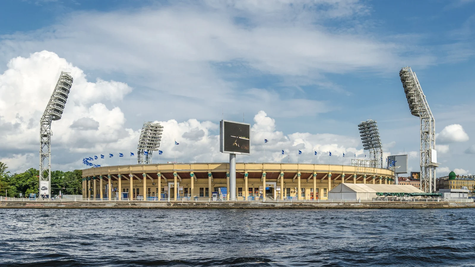 Petrovskiy football stadium in Saint Petersburg