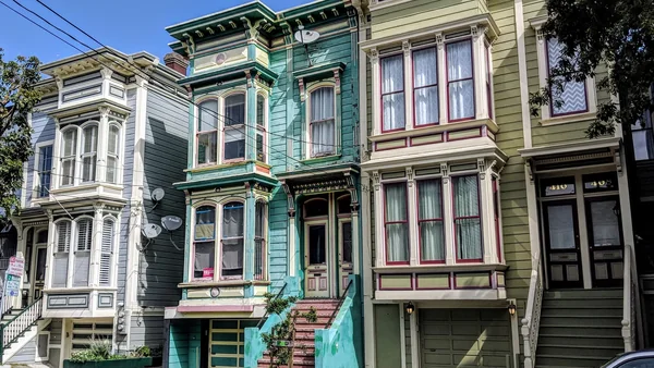 Victorian homes on Fillmore Street in San Francisco, between Germania Street and Waller Street. Photo by Jim Heaphy.