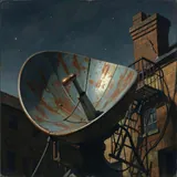 Satellite Dish at Dusk artwork