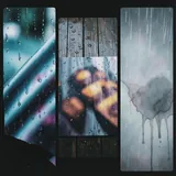 Polaroids in Rain artwork