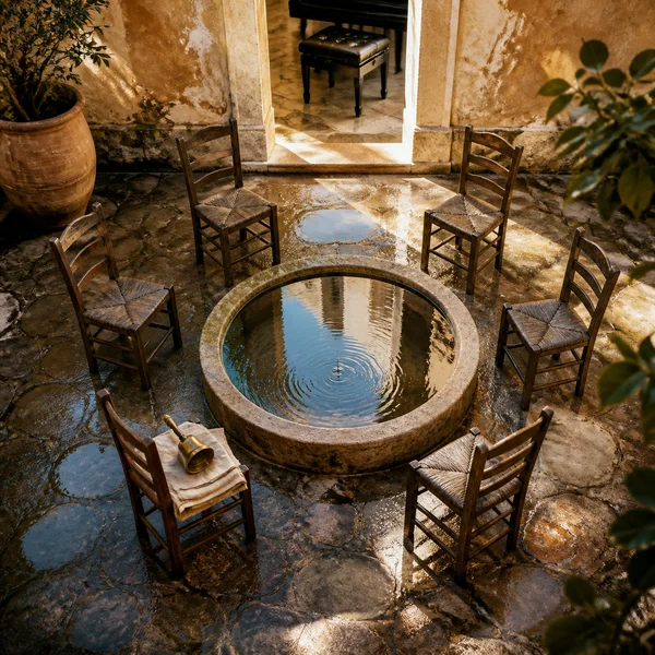 Warm Echo in the Courtyard artwork