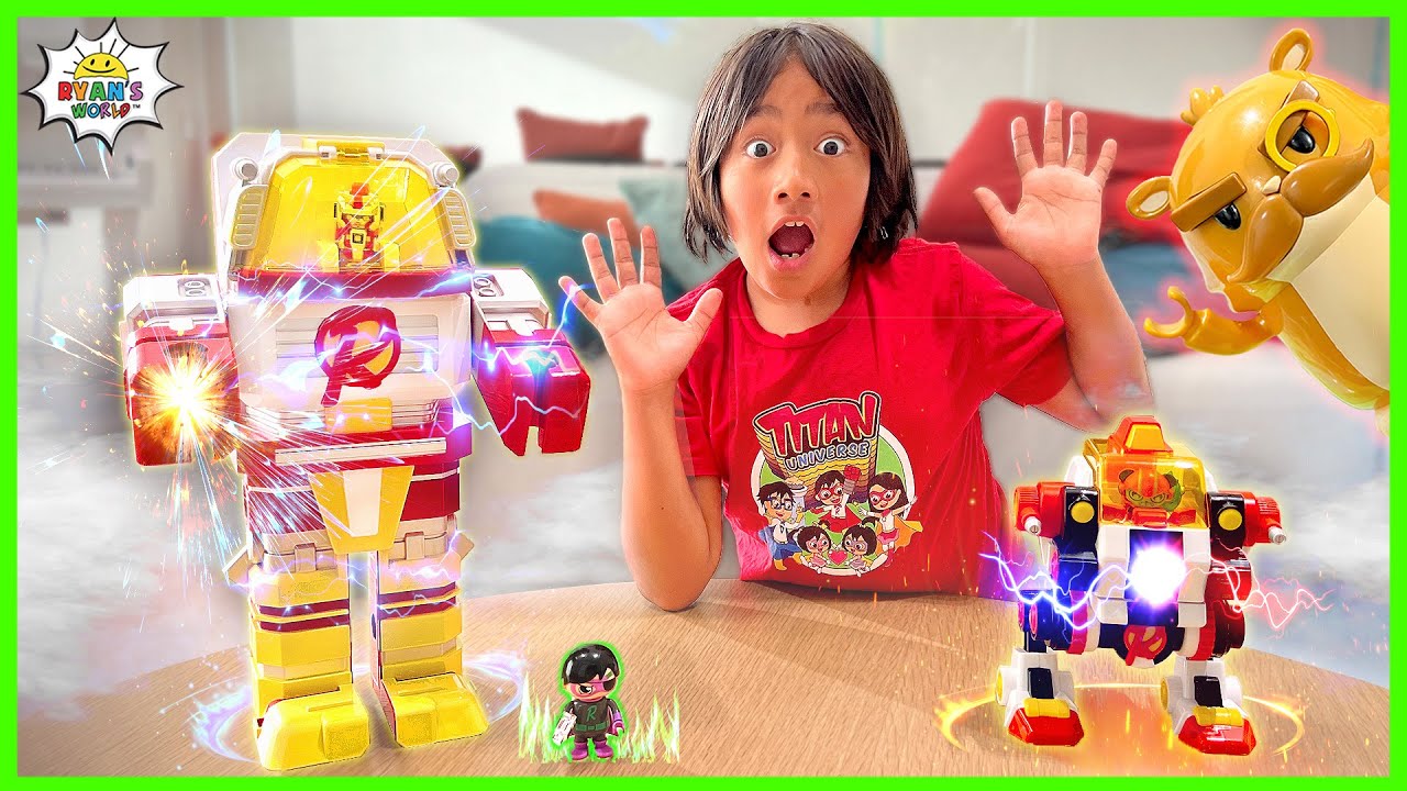 Ryan's World Titan Robot Comes to life Pretend play!