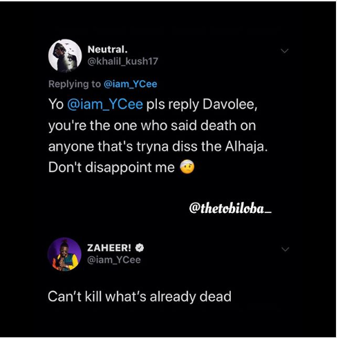 Ycee Turns Down Proposal To Diss Davolee, Calls Him &Quot;Already Dead&Quot; 2