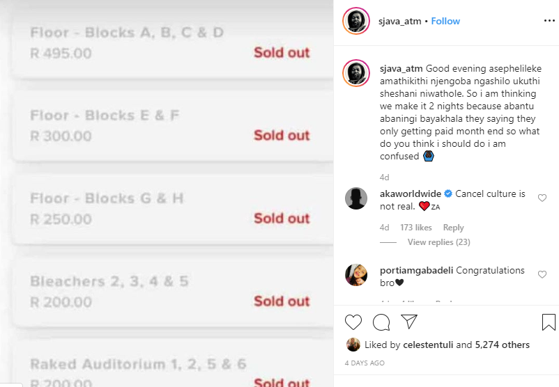 Aka Was Marveled As Sjava Sold Out His One-Man Show In Durban 3