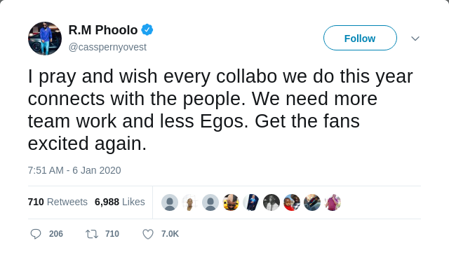 It'S All Peace For Cassper Nyovest In 2020: ‘We Need More Teamwork And Less Egos’ 2