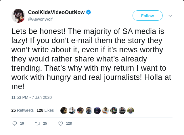 Rapper Aewonwolf Slams South African Journalists 2