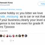 Mohale Replies A Troll Who Tells Him To Get A Car 8