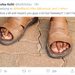 Tweeps Troll Sizwe Dhlomo Over His Choice Of Footwear 7