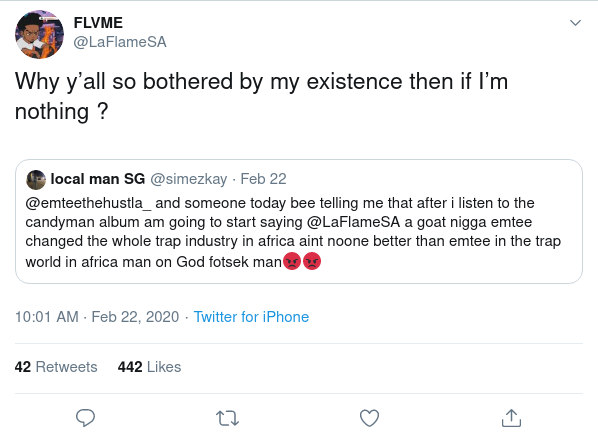 Flame Responds To Claims That He Thinks He Is Better Than All South African Rappers 2