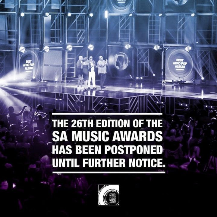 2020 SA Music Awards postponed until further notice