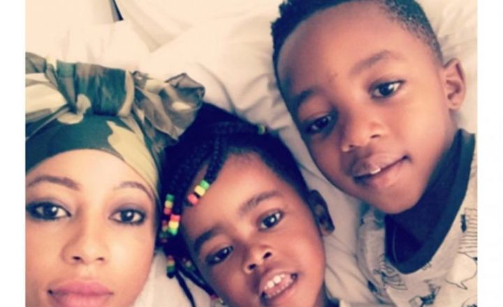 Kelly Khumalo Keeps Her Kids Busy By Getting Them To Sanitise Their Toys 1