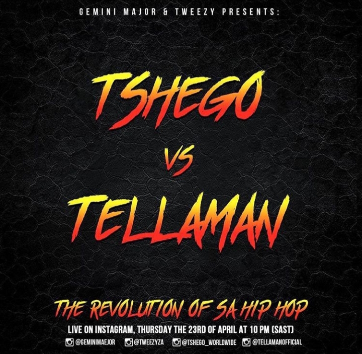 Tellaman & Tshego Are Next On Tweezy & Gemini Major’s Instagram Live SA Hip Hop Battle