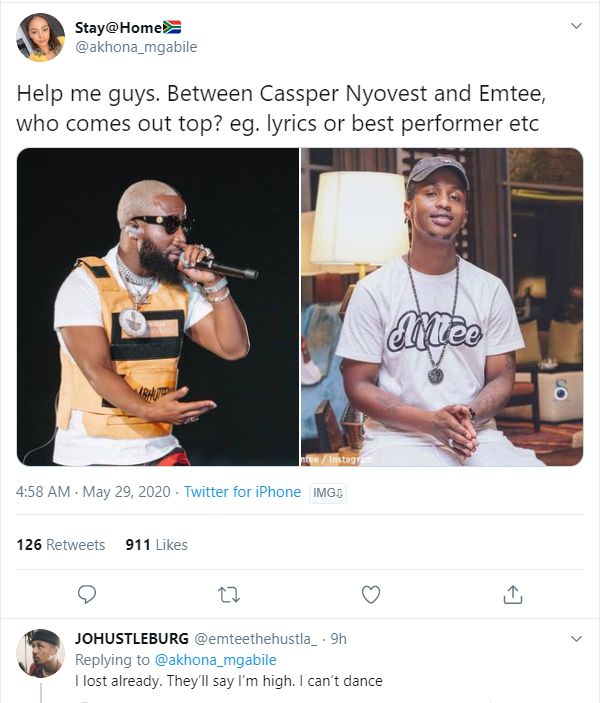 Hip Hop Fans Divided Over Who Is A Better Artist Between Cassper Nyovest And Emtee 2