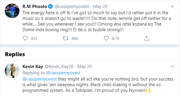 Cassper Nyovest Resumes Twitter In Less Than 24 Hours After Saying Goodbye? 2
