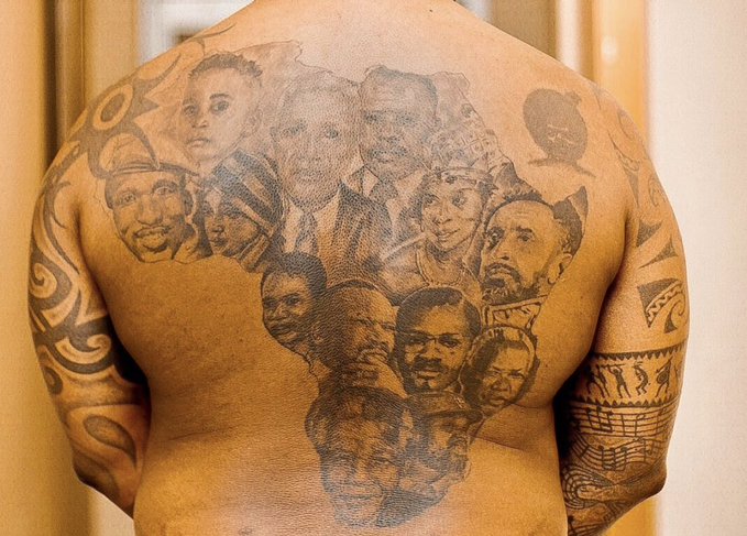 Fans Suggest Dj Fresh Get Robert Mugabe, Julius Malema And Jacob Zuma Added To His African Leaders Tattoo 1