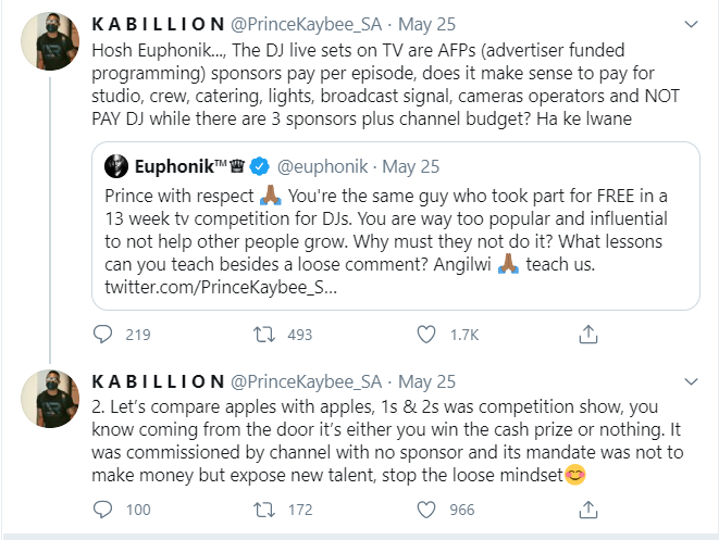 Prince Kaybee Gets Hailed For Lecturing Euphonik On Compensating Upcoming Djs 5