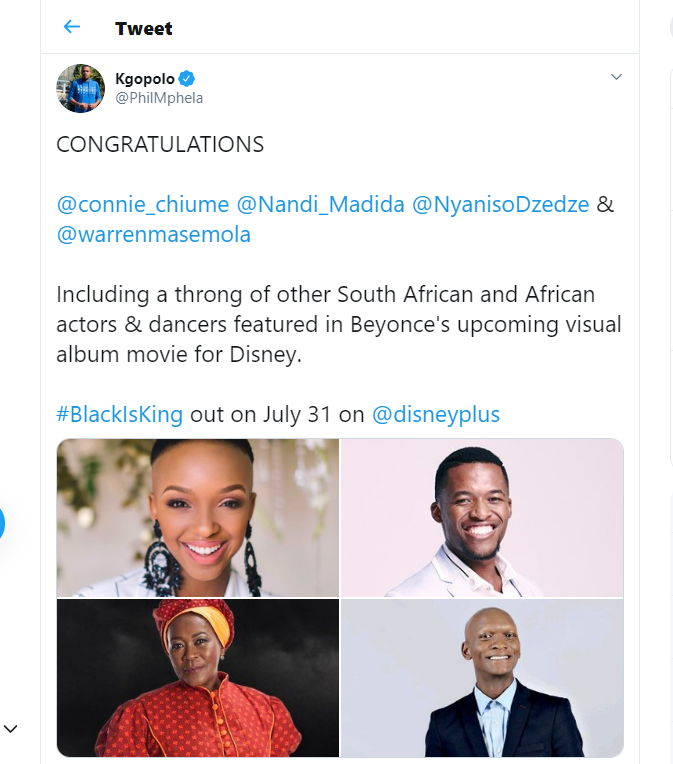5 South African Celebs Make The Cut In Beyoncé'S New Film 2