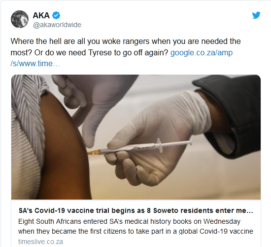Aka Denounces Covid-19 Vaccine Trials In South Africa 2