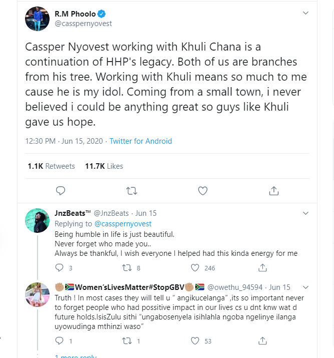 Cassper Nyovest Calls Khuli Chana &Quot;My Idol&Quot; 2