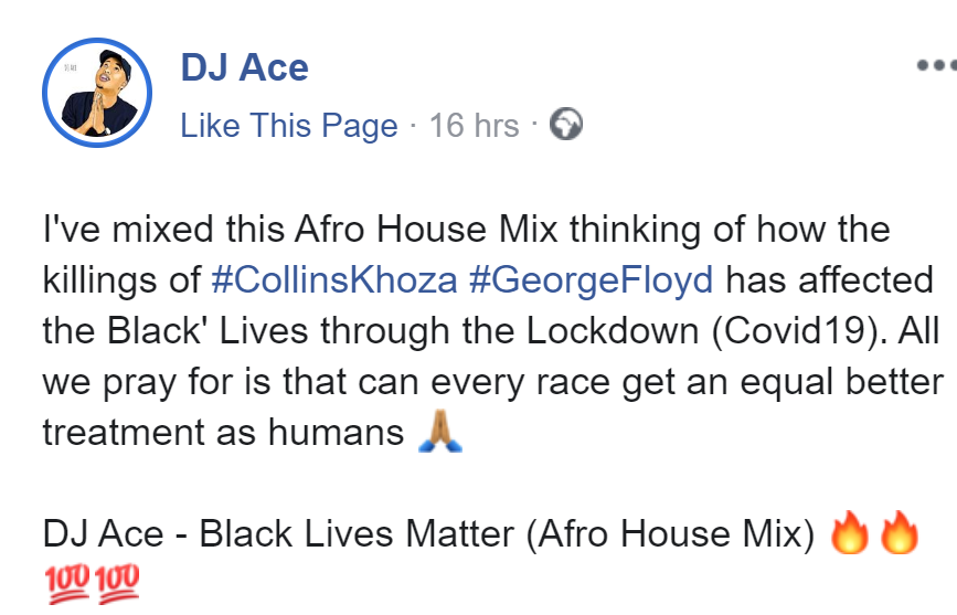 Dj Ace ♠️ Joins The &Quot;Black Lives Matter&Quot; Movement With An Afro House Mix 2