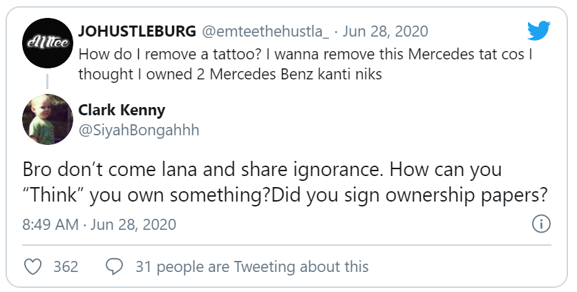 Emtee Plans On Removing His Mercedes Benz Tattoo 3
