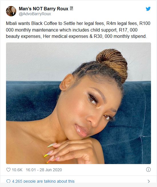 Read Enhle Mbali'S List Of Demands From Estranged Husband Dj Black Coffee 2