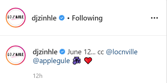Locnville And Dj Zinhle Set To Drop &Quot;Miracles&Quot; Featuring Apple Gule 2