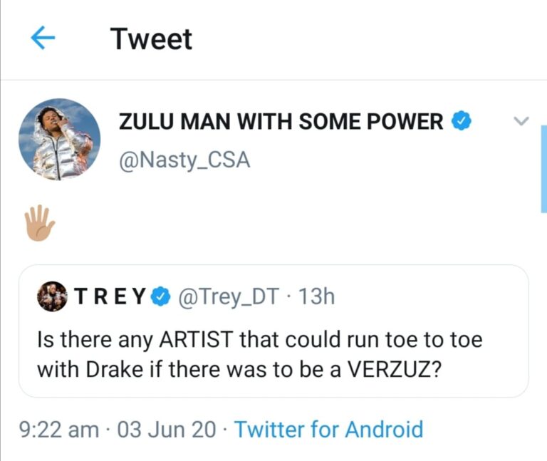 Nasty C Sggests He Can Battle Drake In A Verzuz Battle 2