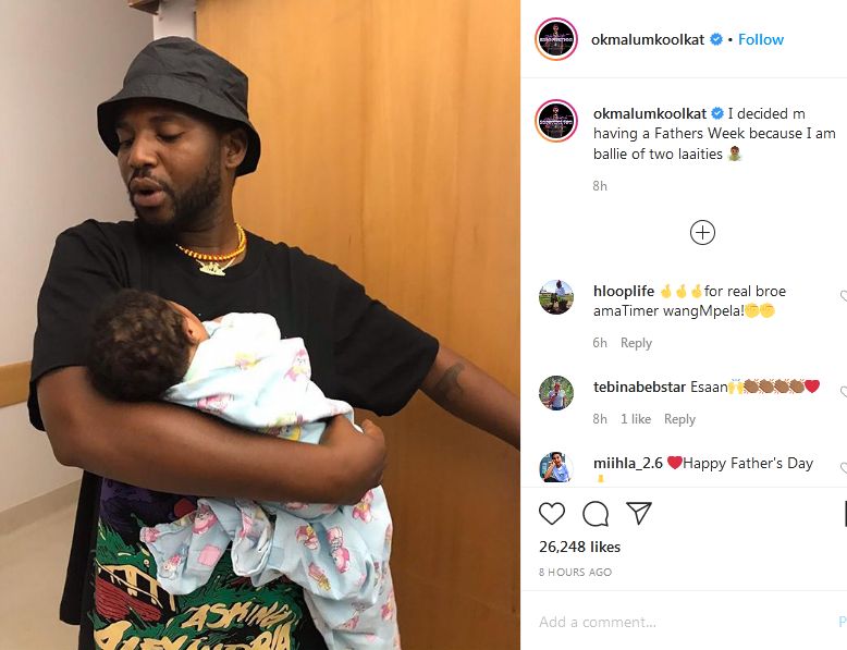 Okmalumkoolkat Bonds With New Baby With Princess Zulu 2