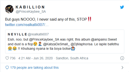 Prince Kaybee Denies Badmouthing Kabza De Small'S Album 2