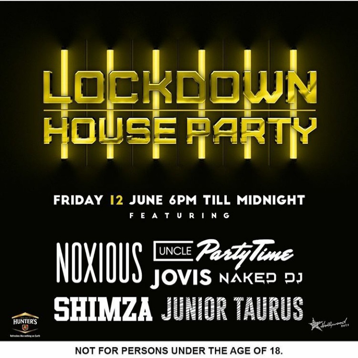 Shimza, Junior Taurus, Noxious, Jovis, Naked DJ & Uncle Partytime Are Lined Up For This Friday June 12th, Lockdown House Party Mix