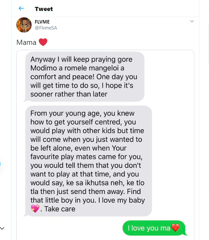 Check Out Sweet Messages Flame'S Mum Sent Him 2