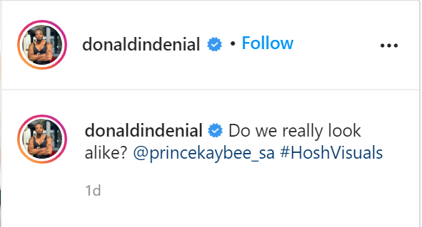 Donald Reacts To Being Identical To Prince Kaybee 2
