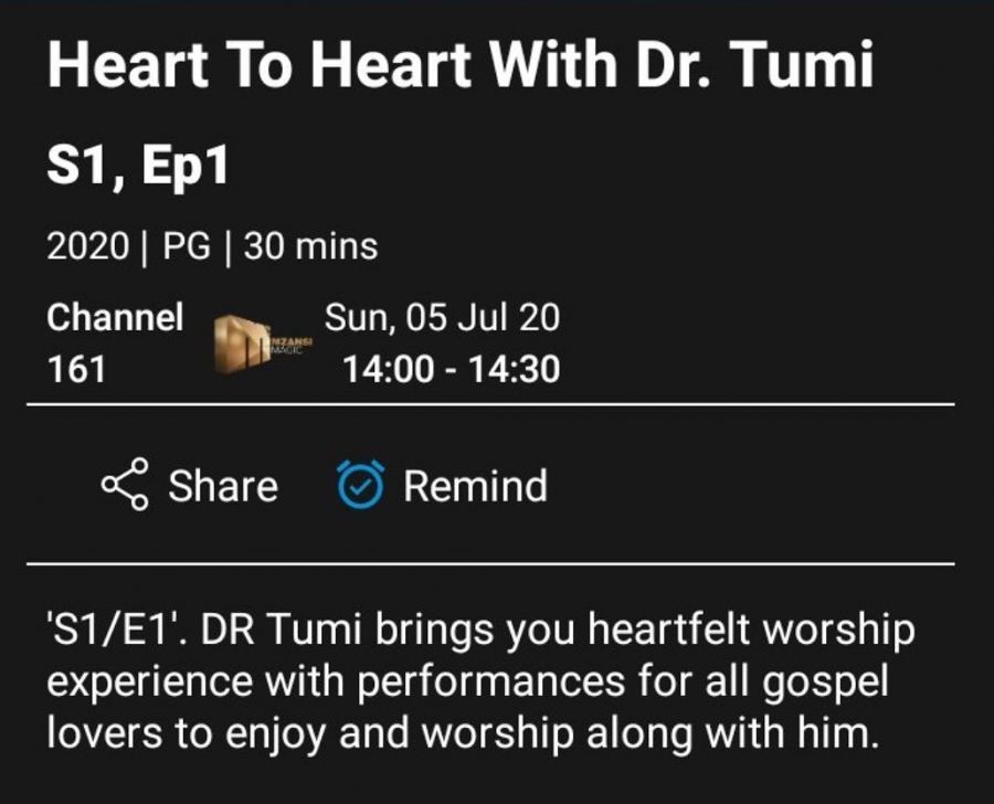 Dr Tumi Is Coming Back On Tv With New Music Show, &Quot;Heart To Heart With Dr Tumi&Quot; 3