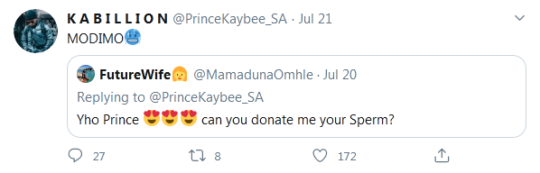 Prince Kaybee Scoffs At Request To Donate Sperm, Twitter Reacts 2