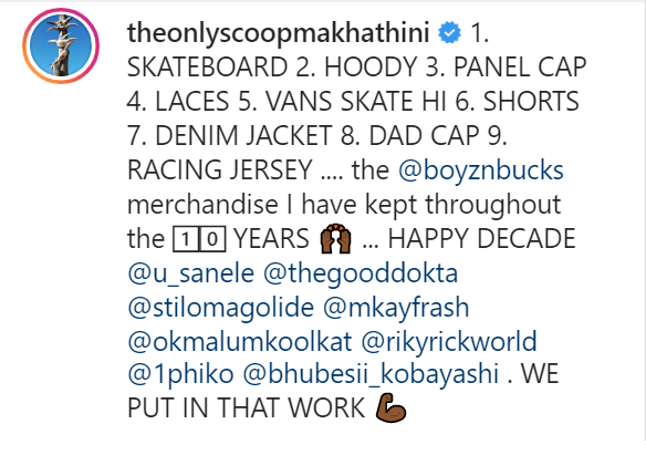 Scoop Makhathini Posts Boyznbucks Merchandise He Has Kept For 10 Years 2
