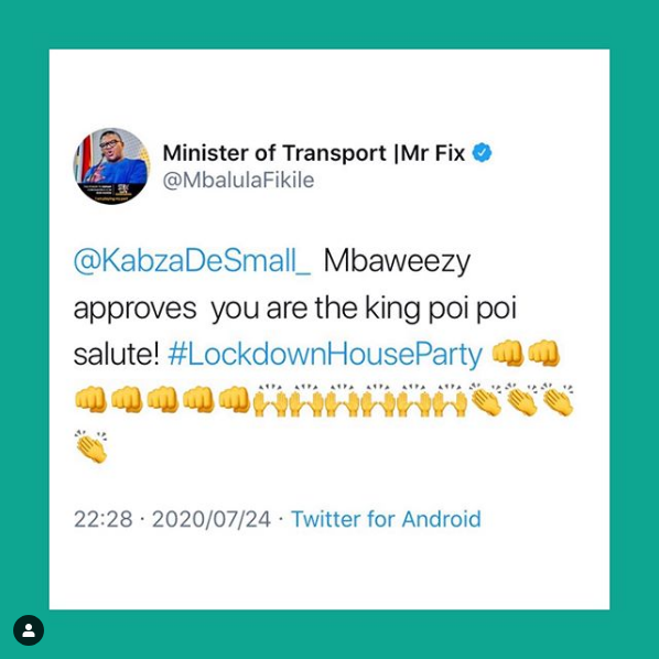 Kabza De Small Endorsed As The &Quot;King Of Amapiano&Quot; By Transport Minister, Fikile Mbalula 2
