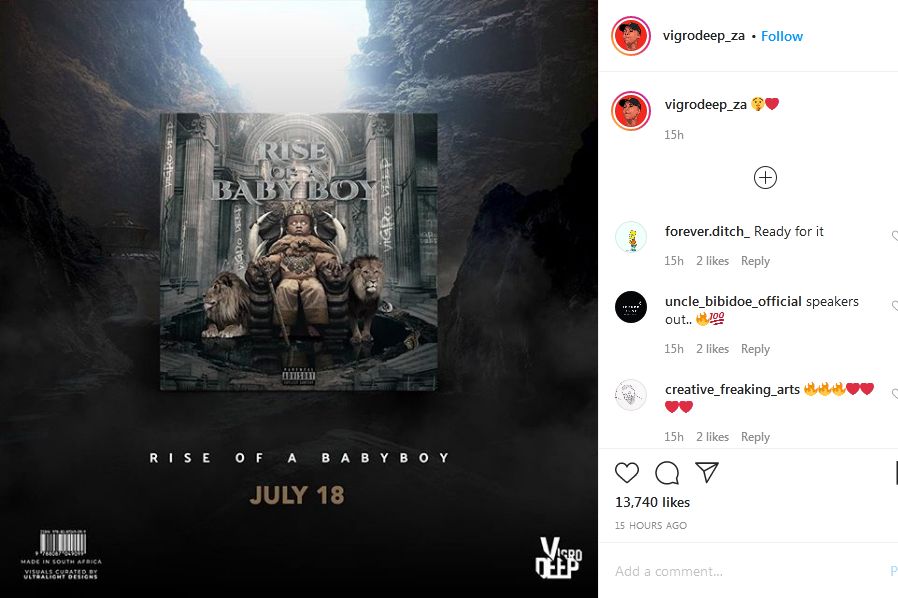 Vigro Deep Announces &Quot;Rise Of A Baby Boy&Quot; Album Release Date And Final Artwork 2