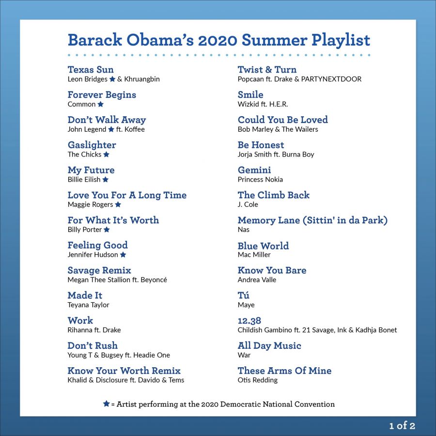 Barack Obama Shares Summer 2020 Playlist 3