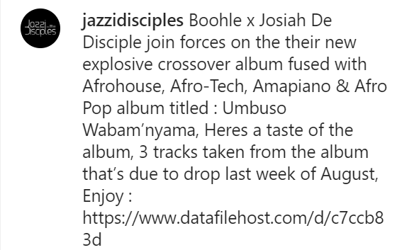Boohle &Amp; Josiah De Disciple Joint Album Titled &Quot;Umbuso Wabam’nyama&Quot; On The Way, Listen To Phumelela 3
