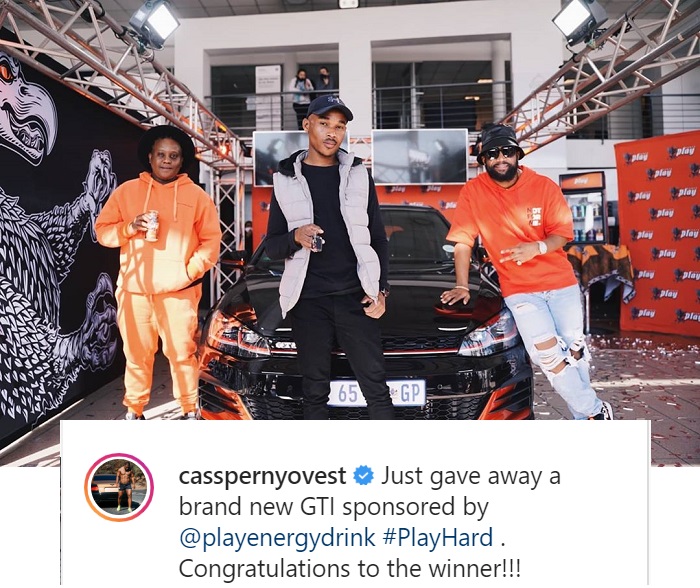 Cassper Nyovest Becomes A Powerplay Ambassador, Gives Away Brand New Gti 3