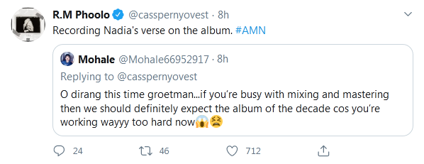 Cassper Nyovest Say Nadia Nakai Will Feature On &Quot;A.m.n.&Quot; Album 2