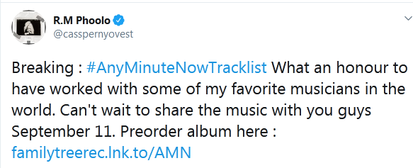Cassper Nyovest Releases Tracklist For Amn Album, Features Hhp, Boogie, Zola 7, Youngstacpt &Amp; More! 2
