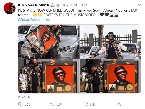 Focalistic'S &Quot;Ke Star&Quot; Song With Dj Maphorisa And Kabza De Small Has Gone Gold 2